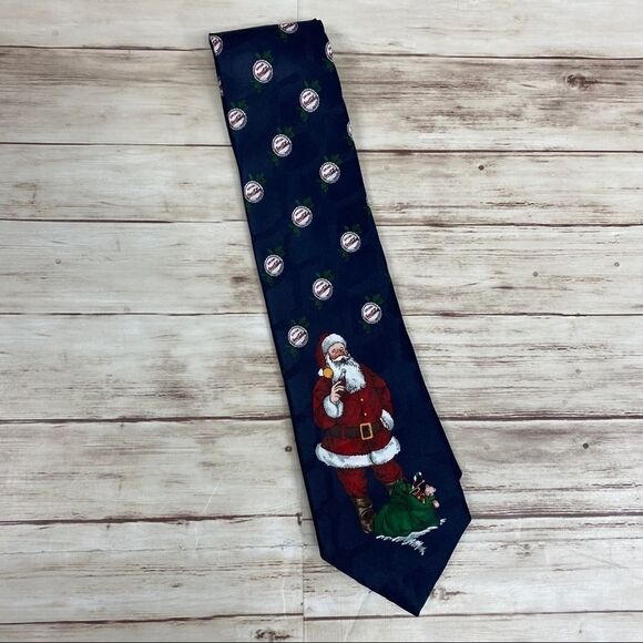 MEN'S COCA COLA SANTA CLAUS CHRISTMAS NECK TIE - Picture 3 of 7